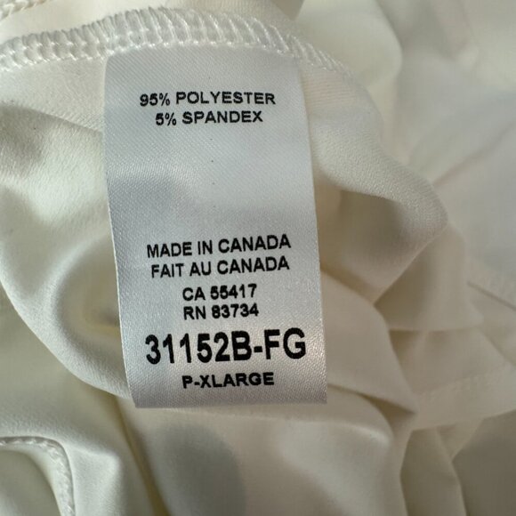 Franne Golde Women's White V-Neck Sleeveless Blouse Size XL - Picture 8 of 9